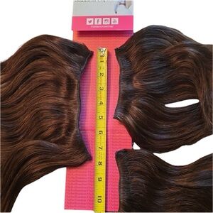 LIKE NEW - Hidden Crown Rich Chocolate Brown #3 Clip-In Extensions - 8 Inches